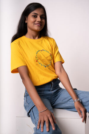 Hand Embroidered Cotton Tshirt