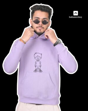 Purple Unisex Hoodie with Minimal Print