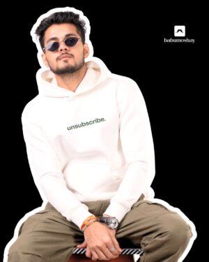 White Hoodie with minimal design
